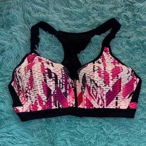 Victoria's Secret Vibrant Pink and Black Sports Bra